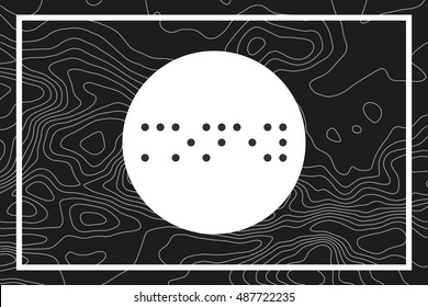 Abstract striped background with geometric figure