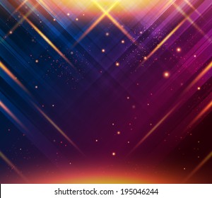 Abstract striped background with light effects. Vector image. 