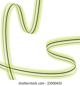 Abstract striped background in light green tones