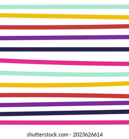 Abstract striped background. Multicolored lines. Square format. Vector illustration, flat design