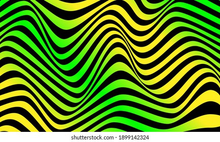 Resumen de fondo rayado. Arte óptico. Ilustración vectorial.