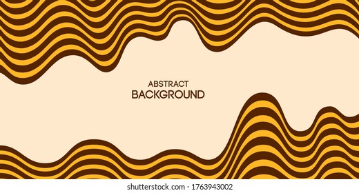 Abstract striped background, poster, banner. Composition of smooth dynamic waves, lines. Trendy design. Vector color illustration in flat style.