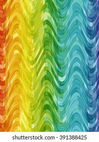 Abstract striped background. Rectangles tiles with wavy distortion. Mosaic abstract composition. Rhythmic colorful rectangle tiles. EPS10 with transparency. Decorative shapes. Spectrum background