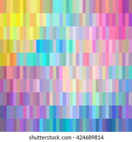 Abstract striped background. Rectangles tiles. Colorful rectangle tiles. Decorative shapes. Pixel mosaic, geometric pattern, vector EPS 8
