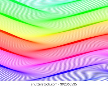 Abstract striped background. Rhythmic colorful lines. EPS10 with transparency. Spectrum background. Abstract composition with curve lines. Abstract 3d effect. Illusion of three dimensional surface.