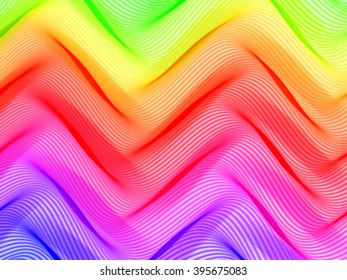 Abstract striped background. Rhythmic colorful lines. EPS10 with transparency. Spectrum background. Abstract composition with curve lines. Abstract 3d effect. Illusion of three dimensional surface.
