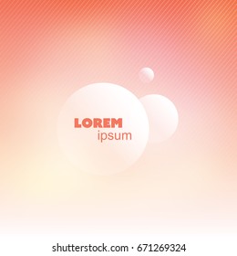 Abstract Striped Background with Round Labels - Vector Design