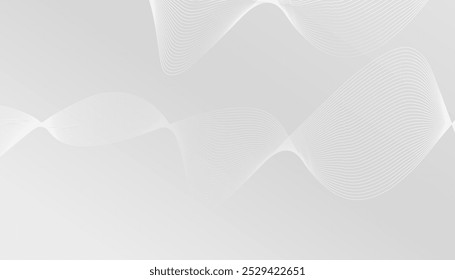 Abstract Striped Background white color background waving lines pattern Vector illustration