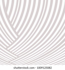 Abstract striped background. White and light grey pigtail curve pattern. Ascending lines.