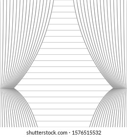 Abstrakter, gestreifter Hintergrund. Fenstervorhänge, Vektorminimalismus-Design