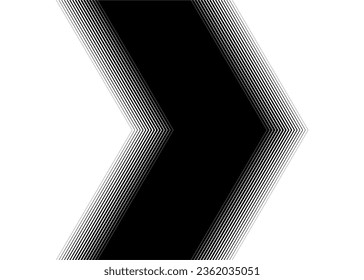 Abstract striped black arrow on a white background.
Striped vector pattern