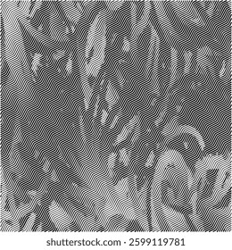 Abstract striped black and white overlay. Optical illusion.