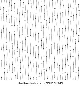 abstract striped black and white seamless pattern