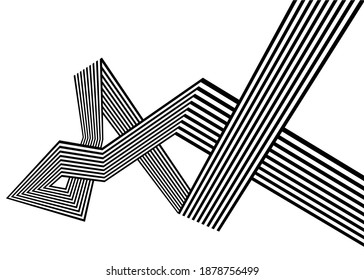 Antecedentes vectoriales en blanco y negro a rayas abstractas