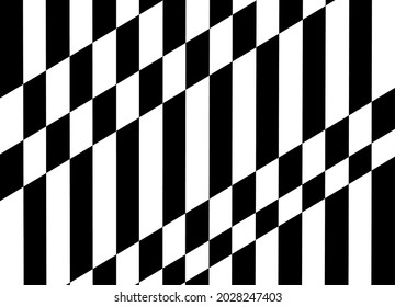Abstrakter, gestreifter schwarz-weißer Hintergrund gebrochener Linien. Universelles Vektormuster.