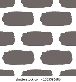 Abstract striped block motif. Vector illustration. Background with minimalistic elements. Striped texture seamless pattern. Grunge endless template. Gray and white colour backdrop. Fabric print.