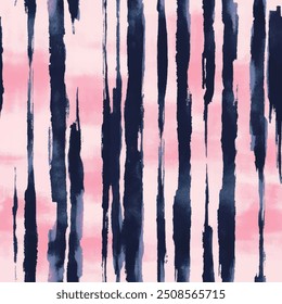 Abstract striped brush strokes watercolor painting patterns, Cute seamless pattern design element for sale banners, posters, labels, and gift wrapping paper.