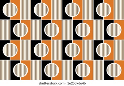 Abstract striped circles, rectangles on white background.EPS10 Illustration.