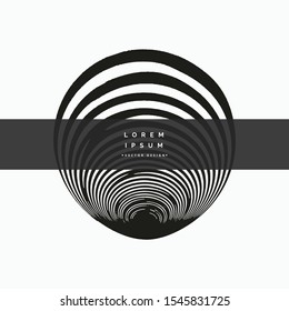 Abstract striped circles. stripe in circular form. Vector design element