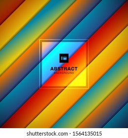 Abstract striped colorful stripes pattern diagonal geometric background. Vector illustration