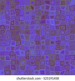 Abstract striped concentric rectangle mosaic pattern background design