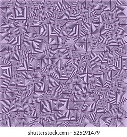 Abstract striped concentric rectangle mosaic pattern background