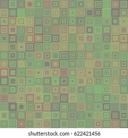 Abstract striped concentric square mosaic pattern background