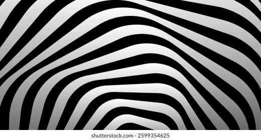 Abstract striped design element. Optical art. 3d vector illustration for brochure, annual report, magazine, poster, presentation, flyer and banner. Сan be used as design element, emblem or icon.
