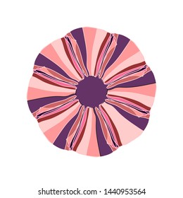 Abstract striped design element. Speed motion dymanic effect. Radial floral shape.