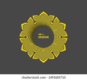 Abstract striped design element. Vector illustration with dynamic effect.