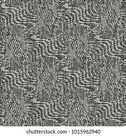 Abstract Striped Dotted Geometric Motif Mottled Textured Background. Seamless Pattern.