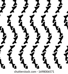 Abstract striped geometric background. Unique shapes in the chain. Vector