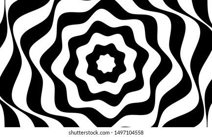 Abstract striped geometric pattern background vector design. Flower ornamental backdrop.