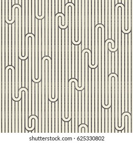 Abstract striped geometric seamless pattern on texture background.. Endless pattern with winding stripes can be used for ceramic tile, wallpaper, linoleum, textile, wrapping paper, web page background