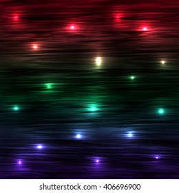 Abstract striped glowing horizontal background with red blue and green colours. Vector