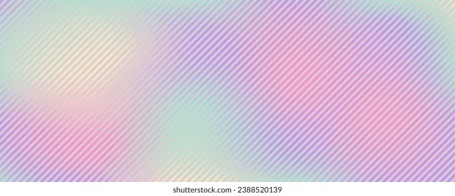 Abstract striped gradient background. Holographic vector foil texture. Rainbow ombre stripes. Iridescent elegant illustration