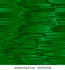 abstract striped green background. glitch effect. vector illustration