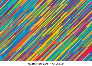 Abstract striped line background, vector eps10 illustration. Diagonal motley straight design color multicolor striped colorfull.