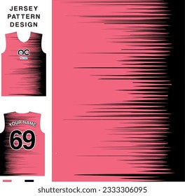 Abstract striped line concept vector jersey pattern template for printing or sublimation sports uniforms football volleyball basketball e-sports cycling and fishing Free Vector.