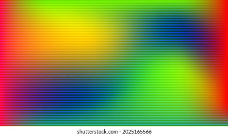 Resumen de fondo de brillo horizontal rayado. Escanear pantalla. Tarjeta futurista tecnológica colorida con líneas. Ilustración vectorial.