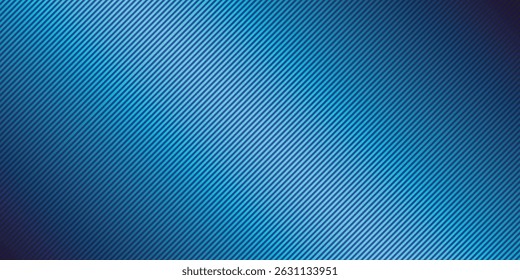 Abstract striped lined horizontal glowing background. Scan screen. Technological blue futuristic card with stripes. Vector illustration.