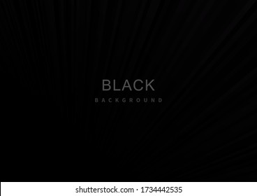 Abstract striped lines black perspective on black background. You can use for ad, poster, template, business presentation. Vector illustration
