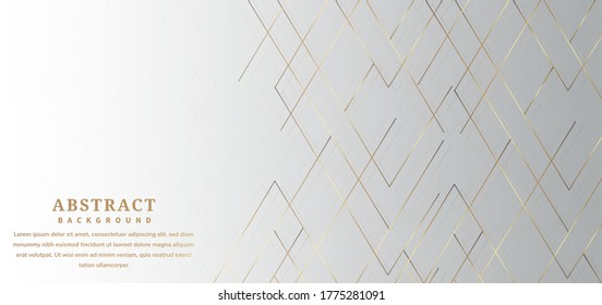 Abstract striped lines gold color on white background. Luxury style. You can use for ad, poster, template, business presentation. Vector illustration  