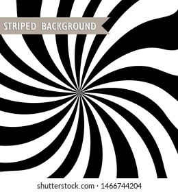 Abstract striped pattern. Black and white print. Geometric pop art background. Decorative vector background. 