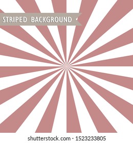 Abstract striped pattern. Brown and white print. Geometric pop art background. Decorative vector background. 