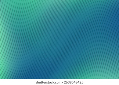 Abstract striped pattern line on blue and green aurora light background. Vector illustration.