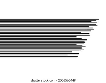 Abstract striped pattern of parallel lines in barcode style.
Trendy black and white design element. Vector background