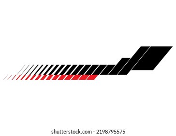 Abstract striped pattern for sport auto, moto, boat, sports pattern, vehicle sticker. Vector striped design element.