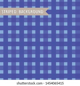 Abstract striped pattern with vertical and horisontal lines. Light blue and dark blue print. Seamless geometric pattern for card, web page, textures, fabric, textile. Decorative vector background