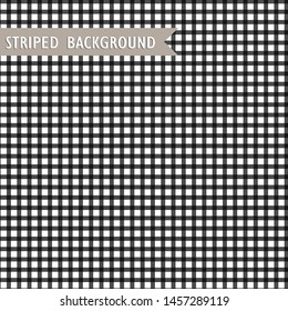Abstract striped pattern with vertical and horisontal lines. Black and white print. Seamless geometric pattern for wallpaper, web page, surface textures, fabric, textile. Decorative vector background.